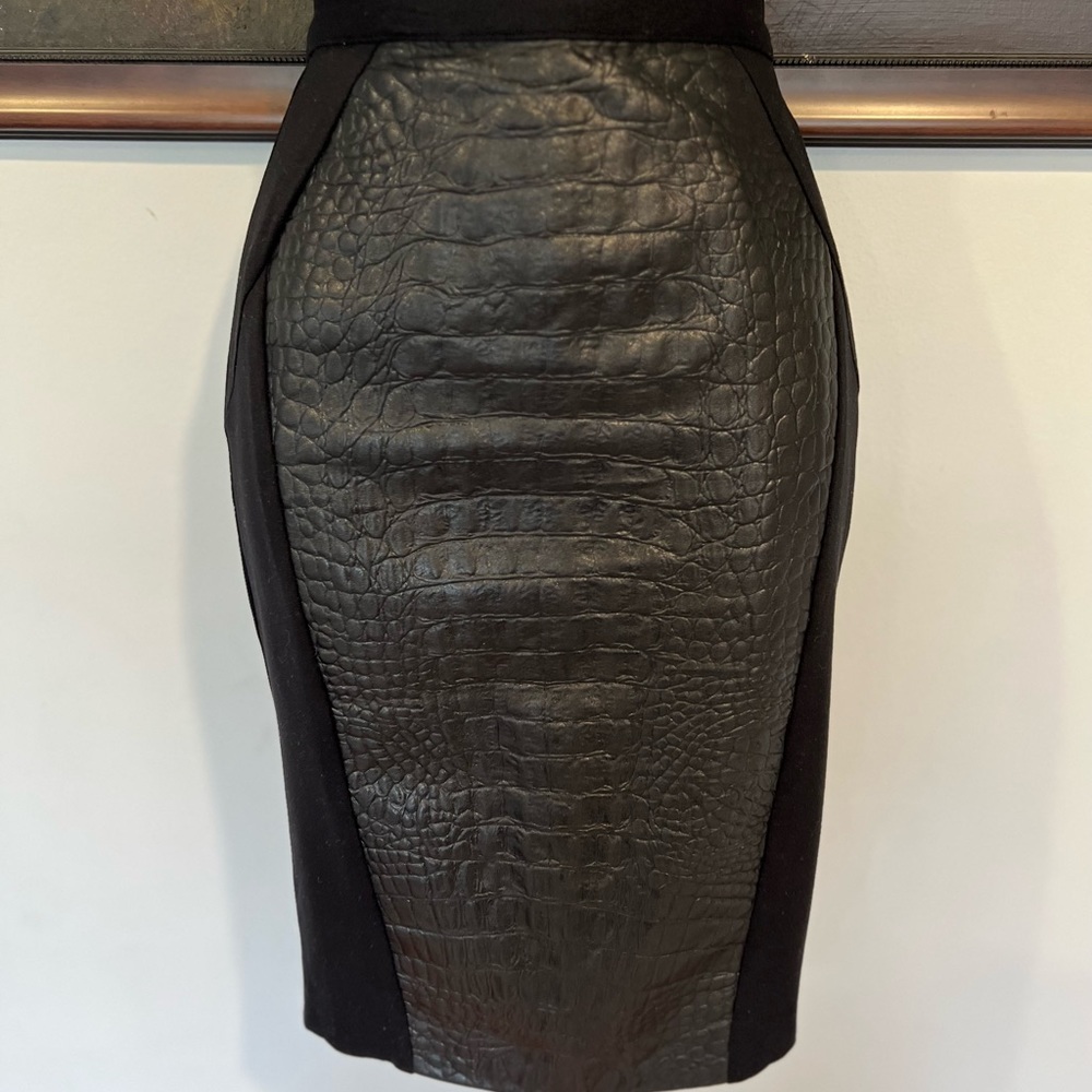 Single Los Angeles pencil leather skirt - Picture 16 of 17